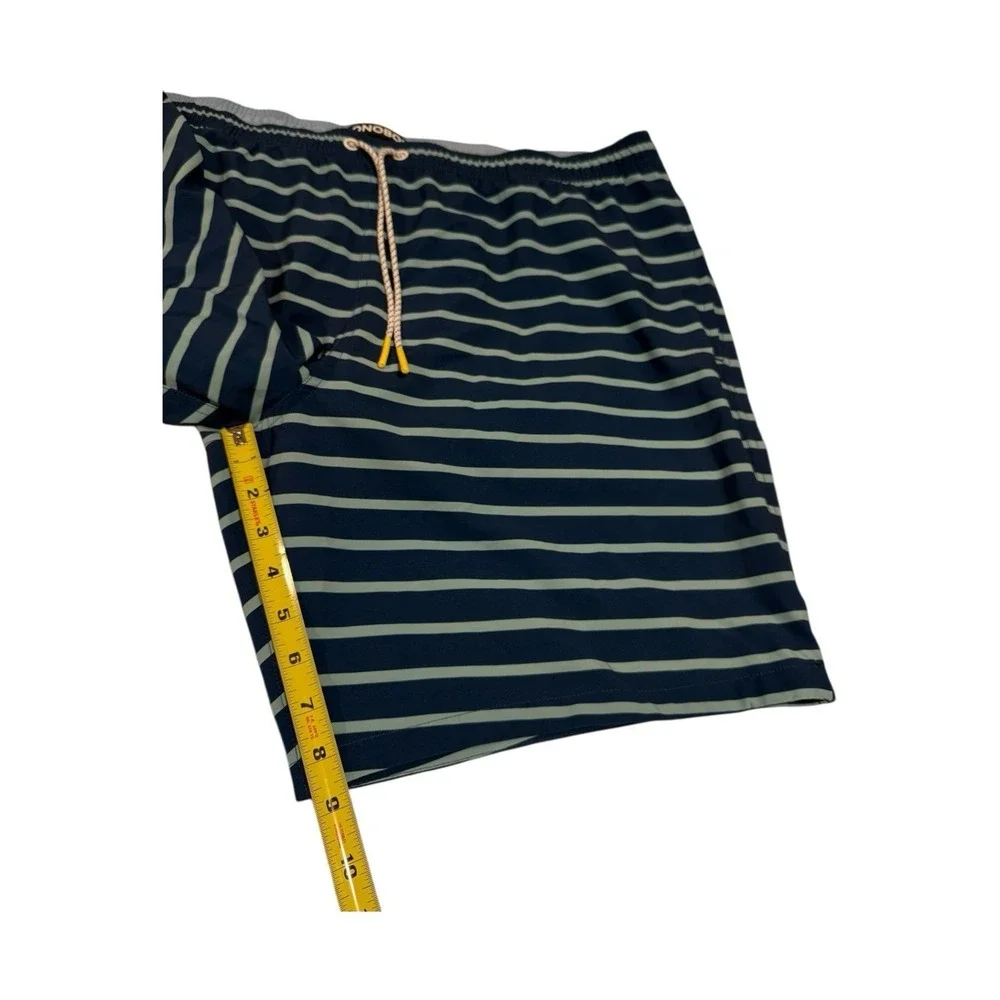 Bonobos Men's XXL Blue Striped Lined‎ Swim Shorts Trunks